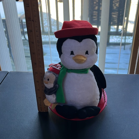 Hallmark Jingle Snow Time Pal Plush Penguin Sled Sings Talk & Moves - Picture 5 of 7